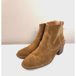 UGG Bandara Tan Suede Ankle Boot 9.5 Cowgirl Western Rodeo Boho Chic Countrycore